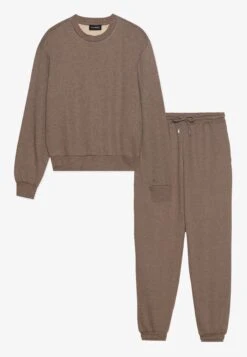 Even&Odd SET - Tracksuit Bottoms - Mottled Brown -Even&Odd Winkel 062ea0c9e2c247fbad119a10ab3d4afe