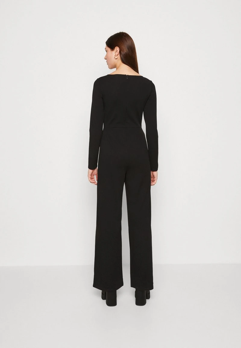Even&Odd WIDE LEG LONG SLEEVES BODICE - Jumpsuit - Black 3 Even&Odd WIDE LEG LONG SLEEVES BODICE - Jumpsuit - Black – Bild 3