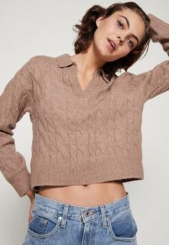 Even&Odd Strickpullover - Taupe -Even&Odd Winkel 225311519df04f62a949a9acbc42640c