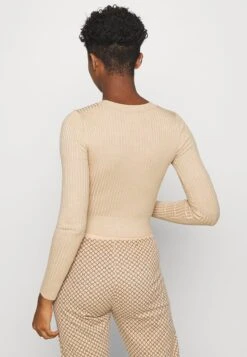 Even&Odd 2 PACK - Strickpullover - Black/sand -Even&Odd Winkel 31c069e6b47144399477c8d8ce7c2864