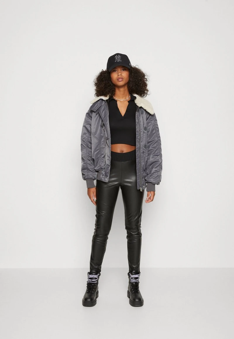 Even&Odd LONG SLEEVE COLLAR - Langarmshirt - Black 2 Even&Odd LONG SLEEVE COLLAR - Langarmshirt - Black – Bild 2