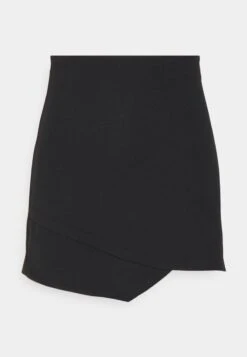 GATHERED MINI SKIRT - Minirock - Black -Even&Odd Winkel 4174f8de2b934e769d213c4c6e9925a9