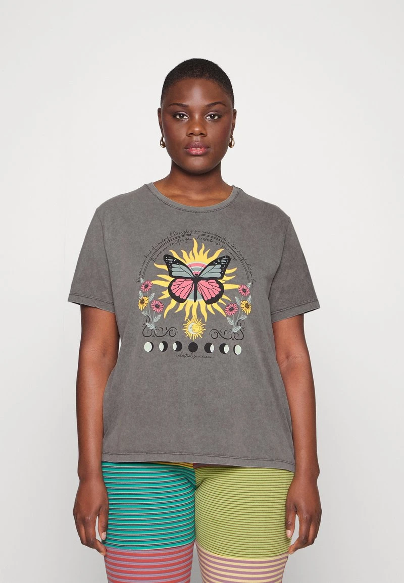 CLARE COLORFUL MYSTICAL - T-Shirt Print - Gray 1 CLARE COLORFUL MYSTICAL - T-Shirt Print - Gray