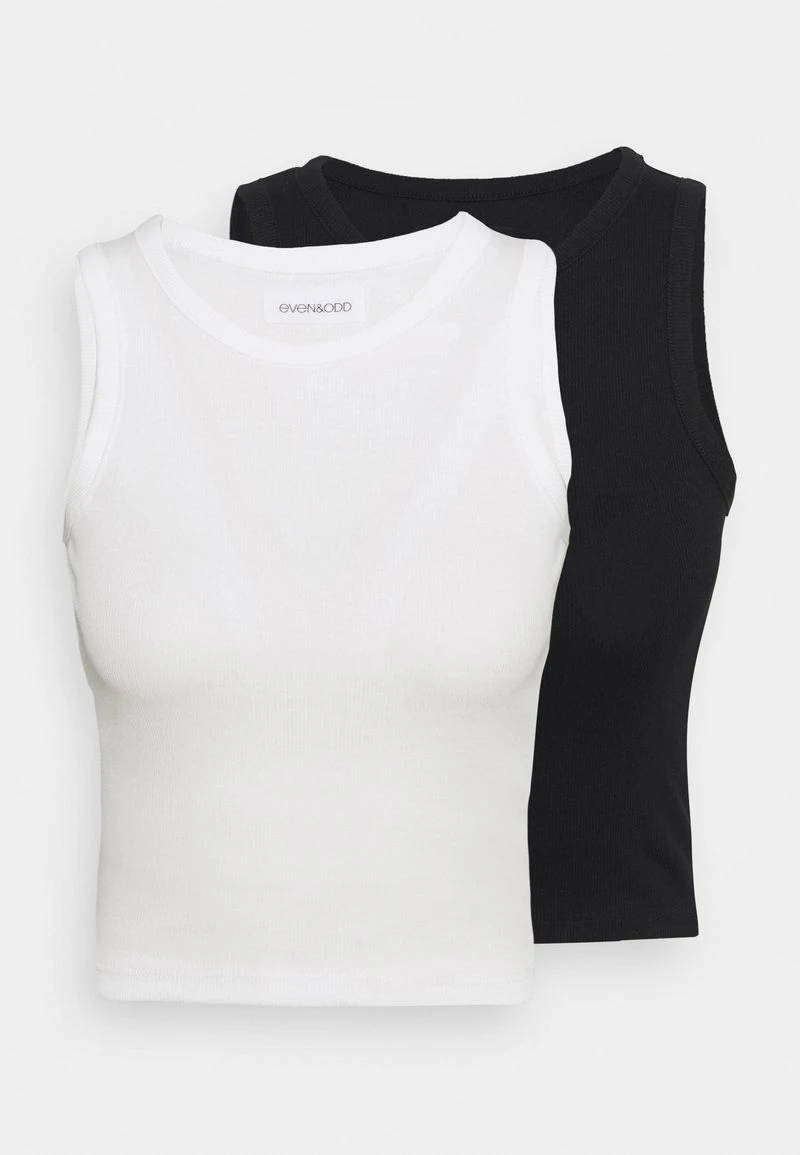 Even&Odd 2 PACK CROPPED TANK - T-Shirt Basic - Black/white 5 Even&Odd 2 PACK CROPPED TANK - T-Shirt Basic - Black/white – Bild 5