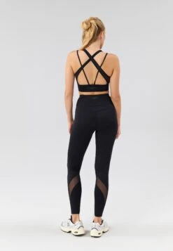 FULL LENGTH HIGH RISE LEGGINGS WITH MESH PANELS - Leggings - Black -Even&Odd Winkel 5304d852209546b08ecdedb85b1f7b19