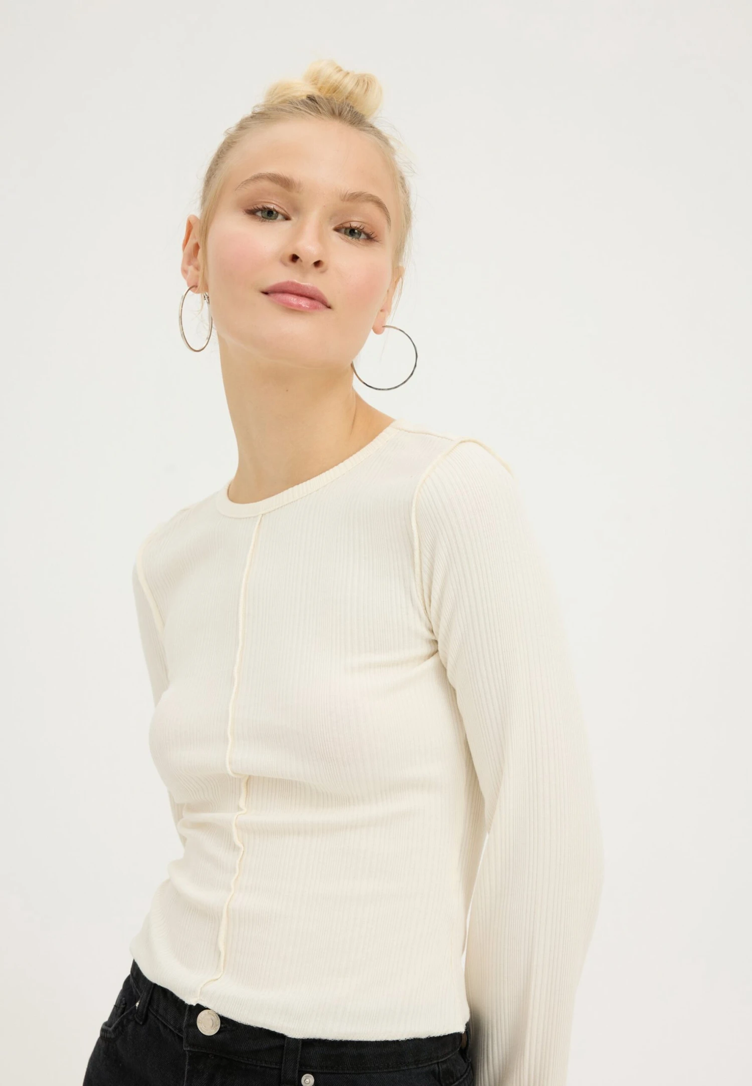 Even&Odd 2 PACK - Long Sleeved Top - White/black 2 Even&Odd 2 PACK - Long Sleeved Top - White/black – Bild 2