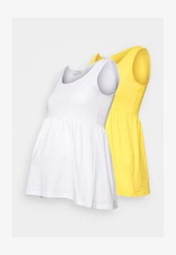 2 PACK - Top - White/yellow 11 2 PACK - Top - White/yellow -Even&Odd Winkel 70497ead872143be9360b1d28b71d356