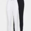 2 PACK - Jogginghose - White/black