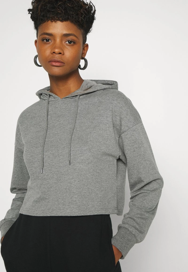 Even&Odd BASIC - Cropped Oversized Hoodie - Kapuzenpullover - Mottled Grey 4 Even&Odd BASIC - Cropped Oversized Hoodie - Kapuzenpullover - Mottled Grey – Bild 4