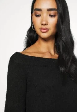 Even&Odd SCHULTERFREI MINI STRICKKLEID - Strickkleid - Black -Even&Odd Winkel a91d161f3d154e4a91c1e0db7ab612dd