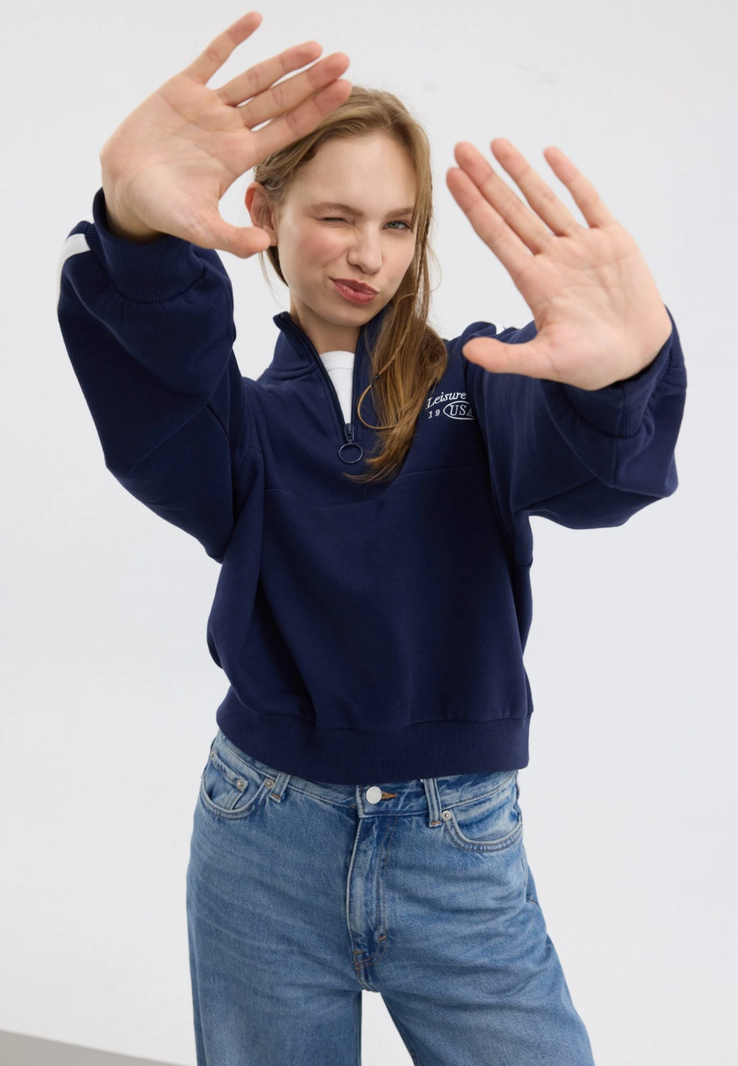 Even&Odd Sweatshirt - Dark Blue 1 Even&Odd Sweatshirt - Dark Blue