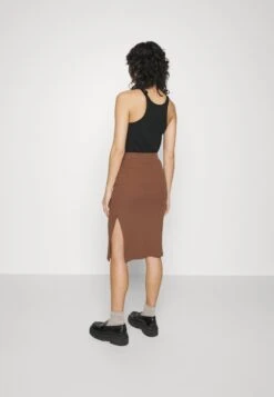 PENCIL SKIRT WITH SLIT - Bleistiftrock - Brown 8 PENCIL SKIRT WITH SLIT - Bleistiftrock - Brown -Even&Odd Winkel c9fa84346b7f4a1b95726dee77e1027d