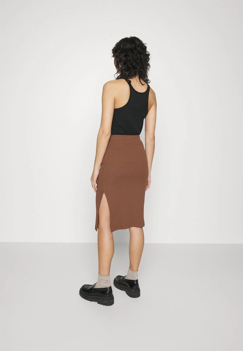 PENCIL SKIRT WITH SLIT - Bleistiftrock - Brown 3 PENCIL SKIRT WITH SLIT - Bleistiftrock - Brown – Bild 3