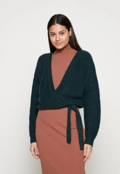 CURVY WRAP CARDIGAN - Strickjacke - Dark Red -Even&Odd Winkel cd83b66a1488452a8865c165173fc3d3