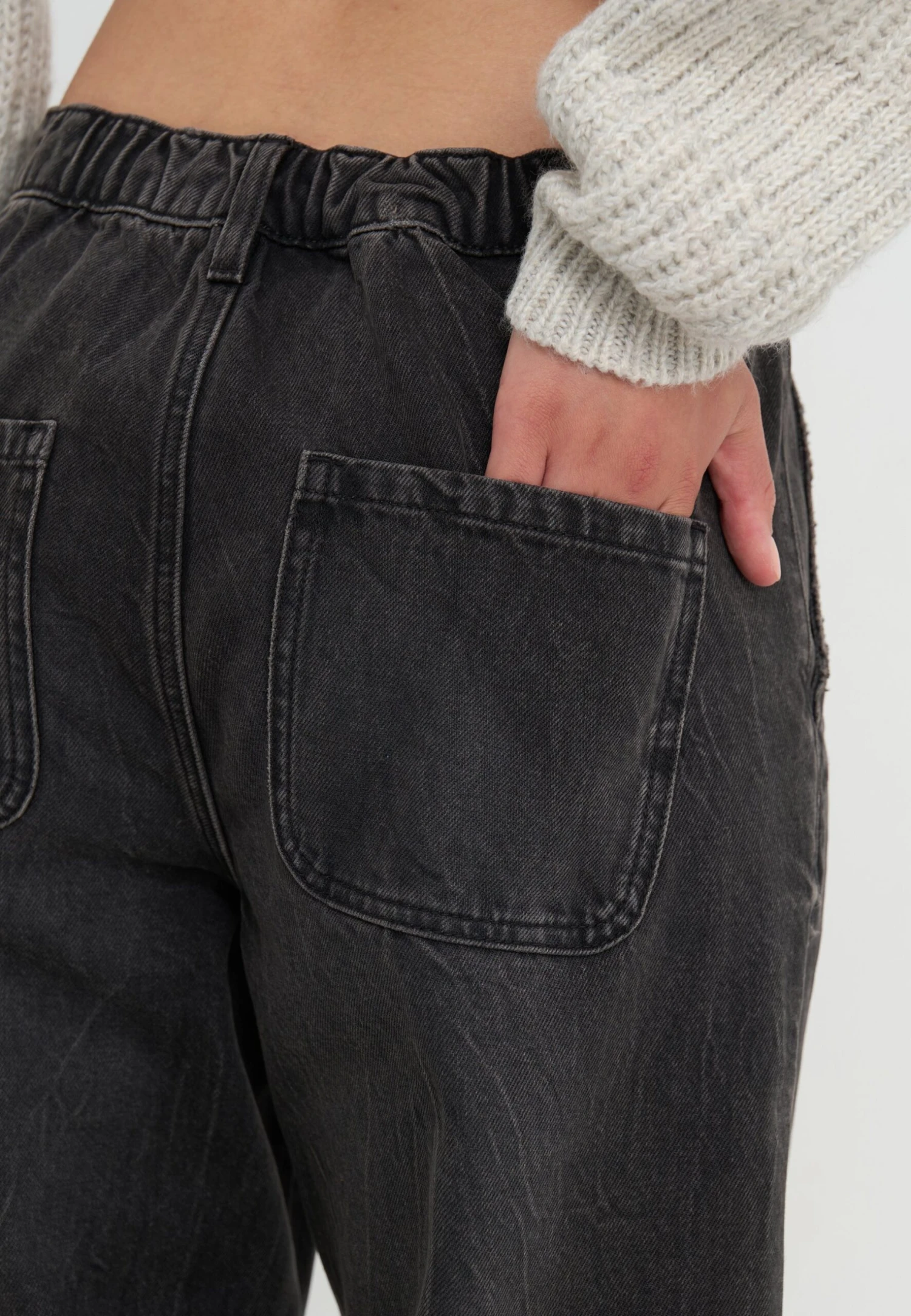 Even&Odd Wide Leg - Black Denim 5 Even&Odd Wide Leg - Black Denim – Bild 5