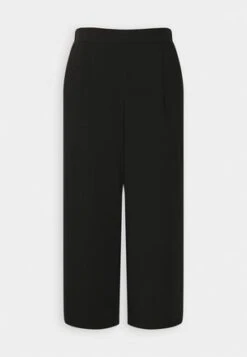 Even&Odd TAILORED WIDE LEG CULOTTE - Stoffhose - Black -Even&Odd Winkel db8014d4044d4347ac2960e9b1fb1ee0