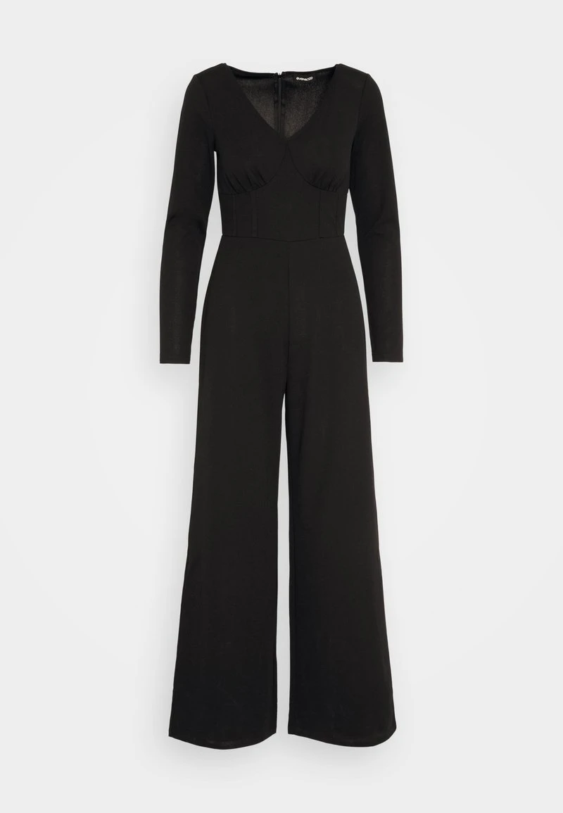 Even&Odd WIDE LEG LONG SLEEVES BODICE - Jumpsuit - Black 5 Even&Odd WIDE LEG LONG SLEEVES BODICE - Jumpsuit - Black – Bild 5