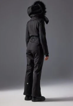 SKI SUIT WITH ADJUSTABLE BELT AND DETACHABLE FUR HOOD - Snowsuit - Black -Even&Odd Winkel e8b96f18c7d74444b9a4d616d537b3ad