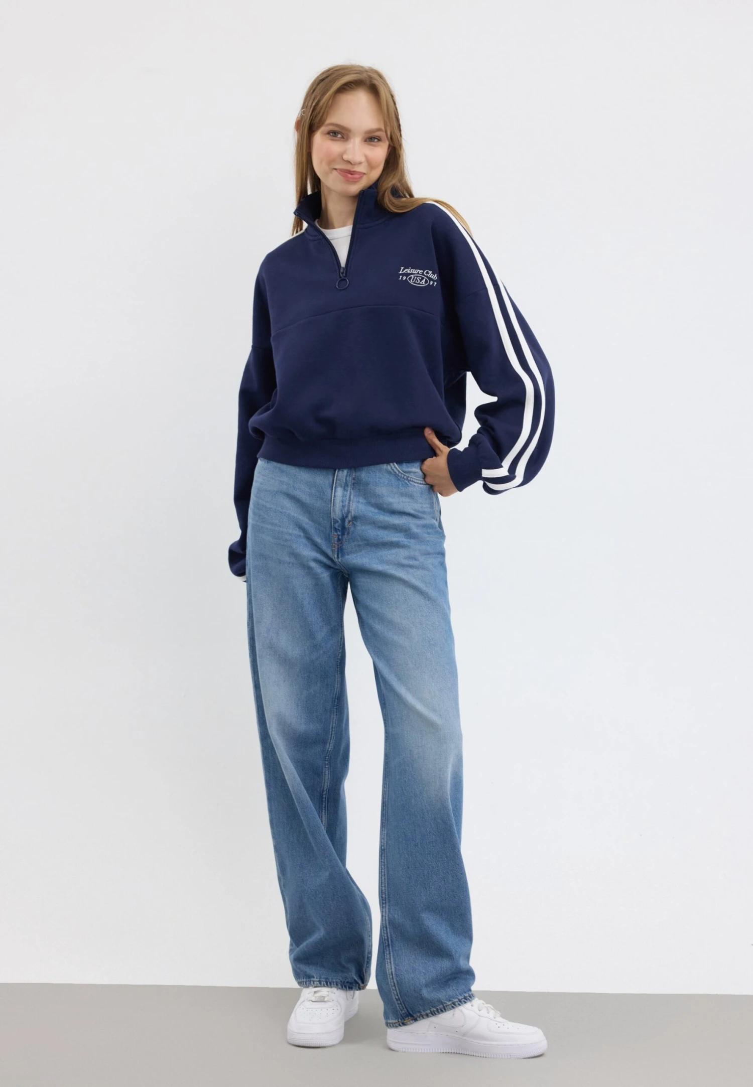 Even&Odd Sweatshirt - Dark Blue 2 Even&Odd Sweatshirt - Dark Blue – Bild 2