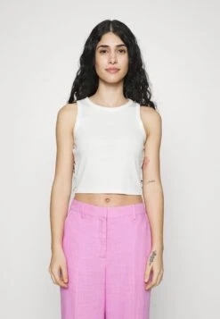 2 PACK - Top - Beige/white -Even&Odd Winkel f38944284dfc462db65a89307bec8e77