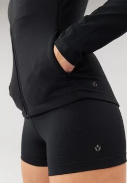 FITTED TRAINING JACKET WITH FULL ZIP AND POCKETS - Training Jacket - Black 10 FITTED TRAINING JACKET WITH FULL ZIP AND POCKETS - Training Jacket - Black -Even&Odd Winkel f39f43f31c65432b918fa14c8f51eee8