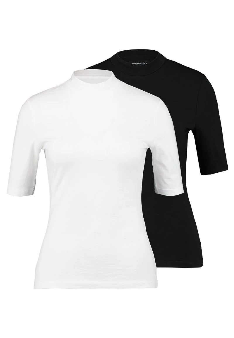 2PACK - T-Shirt Basic - White/black 6 2PACK - T-Shirt Basic - White/black – Bild 6
