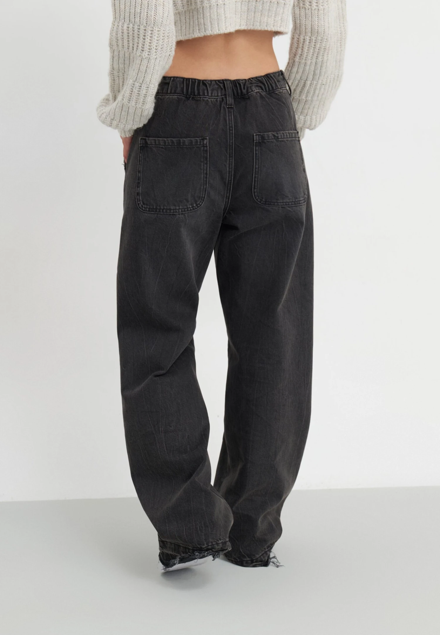 Even&Odd Wide Leg - Black Denim 3 Even&Odd Wide Leg - Black Denim – Bild 3